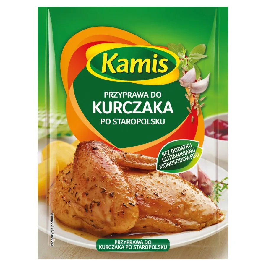 Opakowanie przyprawy Kamis do kurczaka po staropolsku